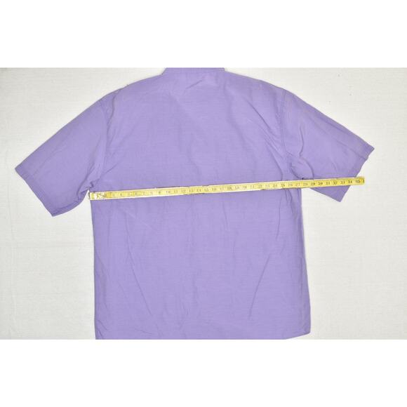Men's Sean Combs ENYCE Purple Short Sleeve Button Down Shirt Size L - Picture 5 of 8